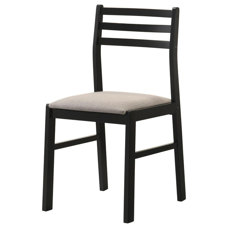 HP10.26 - Wood Side Chair in Black / Beige - 190272BLK