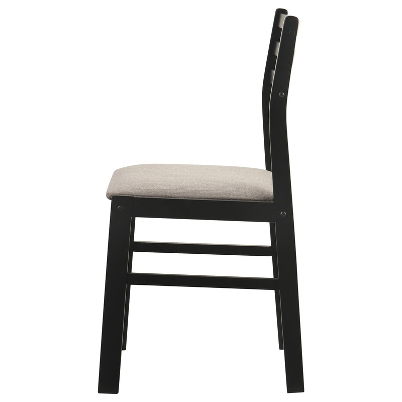 HP10.26 - Wood Side Chair in Black / Beige - 190272BLK