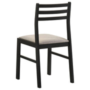 HP10.26 - Wood Side Chair in Black / Beige - 190272BLK