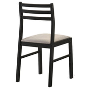 HP10.26 - Wood Side Chair in Black / Beige - 190272BLK