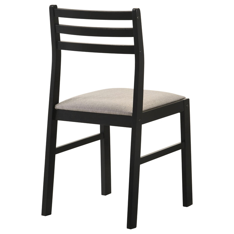 HP10.26 - Wood Side Chair in Black / Beige - 190272BLK