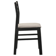 HP10.26 - Wood Side Chair in Black / Beige - 190272BLK