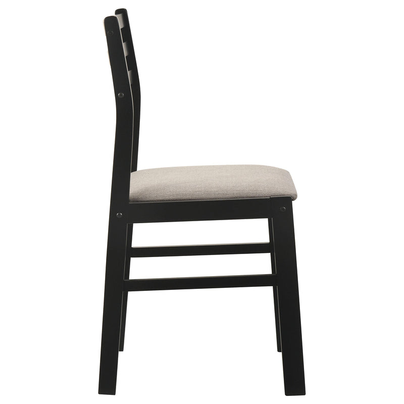 HP10.26 - Wood Side Chair in Black / Beige - 190272BLK