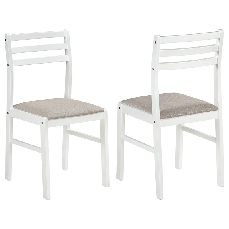 HP10.26 - Wood Side Chair in White / Beige - 190272WHT