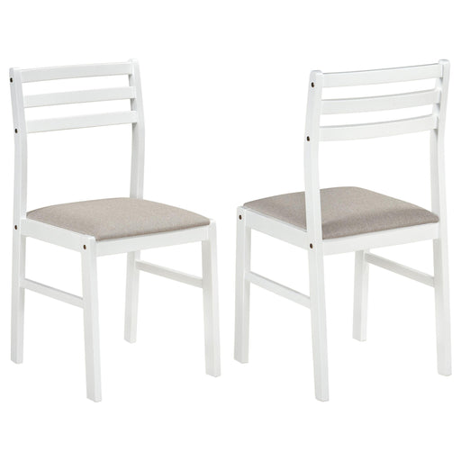 HP10.26 - Wood Side Chair in White / Beige - 190272WHT
