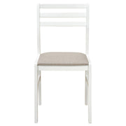 HP10.26 - Wood Side Chair in White / Beige - 190272WHT