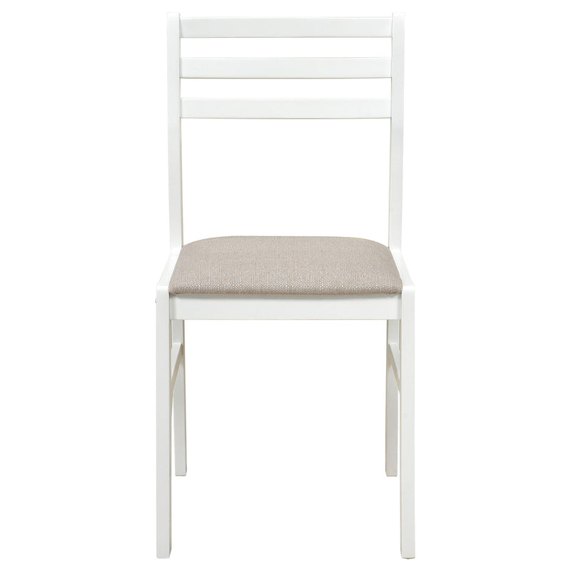 HP10.26 - Wood Side Chair in White / Beige - 190272WHT