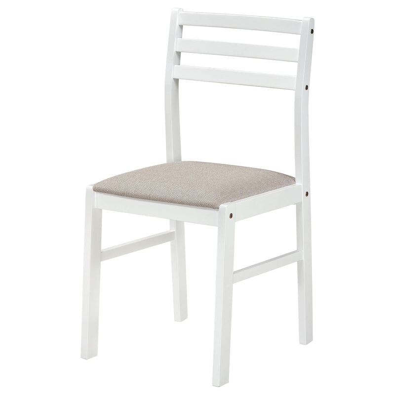 HP10.26 - Wood Side Chair in White / Beige - 190272WHT
