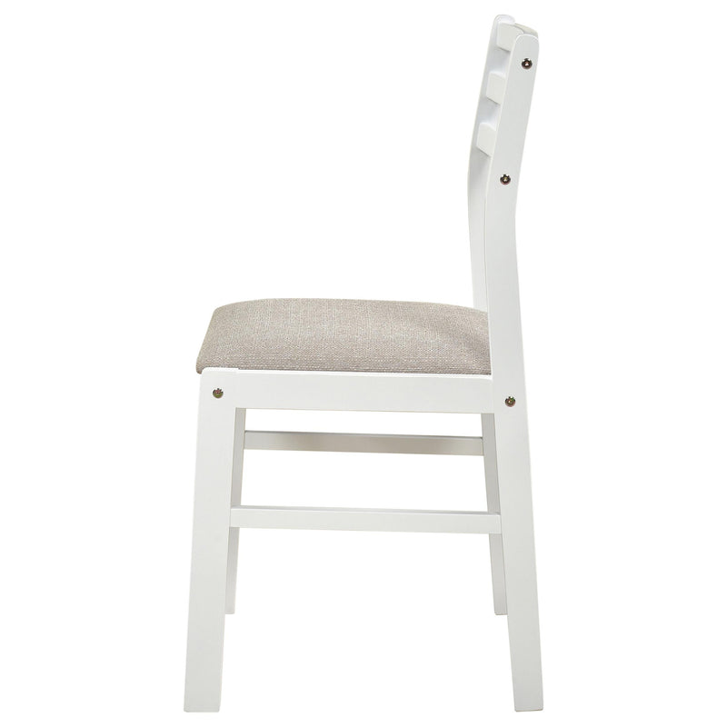 HP10.26 - Wood Side Chair in White / Beige - 190272WHT