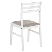 HP10.26 - Wood Side Chair in White / Beige - 190272WHT