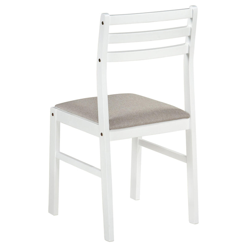 HP10.26 - Wood Side Chair in White / Beige - 190272WHT