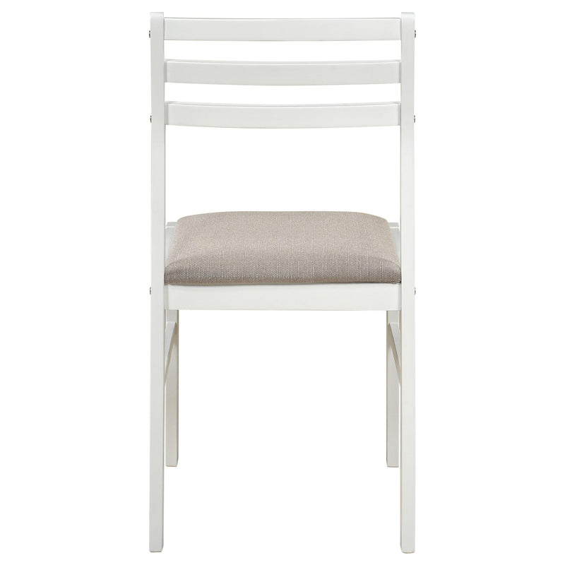 HP10.26 - Wood Side Chair in White / Beige - 190272WHT