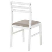 HP10.26 - Wood Side Chair in White / Beige - 190272WHT
