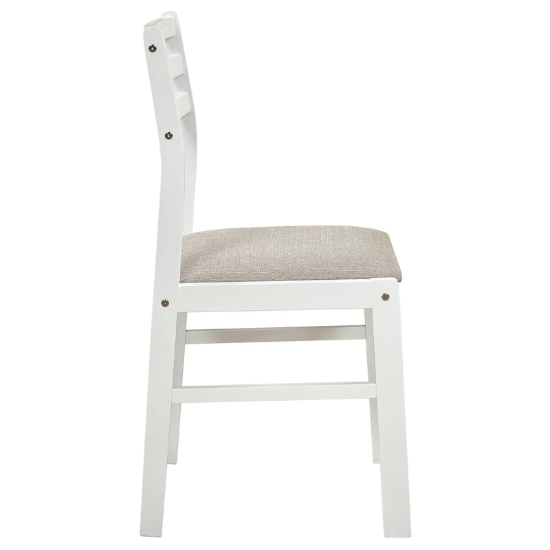 HP10.26 - Wood Side Chair in White / Beige - 190272WHT