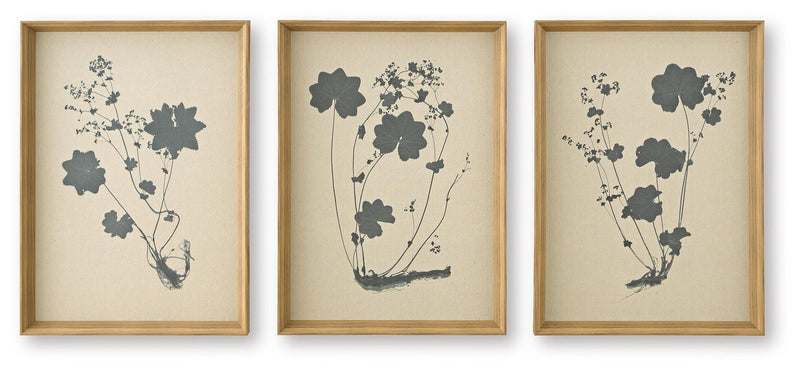 Huddwick Linen/Black Wall Art (Set of 3) - A8000559