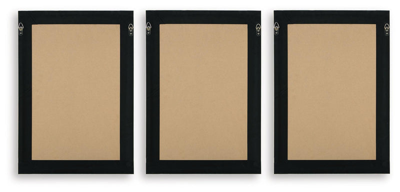Huddwick Linen/Black Wall Art (Set of 3) - A8000559