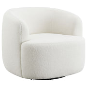 Hudson Faux Sheepskin Upholstered Swivel Chair Natural - 905726