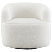 Hudson Faux Sheepskin Upholstered Swivel Chair Natural - 905726