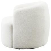 Hudson Faux Sheepskin Upholstered Swivel Chair Natural - 905726