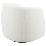Hudson Faux Sheepskin Upholstered Swivel Chair Natural - 905726