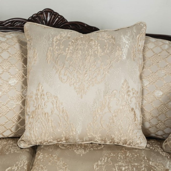 Huelva Beige/Dark Cherry Sofa - SM6452-SF