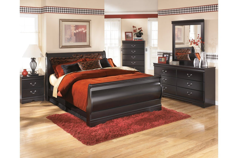 Huey Vineyard Black Nightstand - Gate FurnitureNightstand