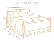 Huey Vineyard Black Queen Sleigh Bed, Dresser, Chest and Nightstand - B128B19