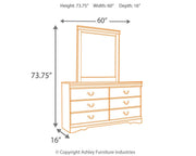 Huey Vineyard Black Queen Sleigh Headboard, Dresser, Mirror and Nightstand - B128B38