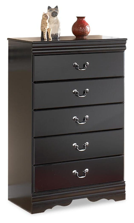 Huey Vineyard Black Queen Sleight Bed and Chest - B128B48