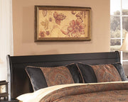 Huey Vineyard Black Queen Sleight Bed and Chest - B128B48