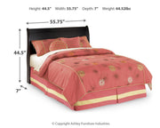 Huey Vineyard Full Sleigh Headboard Bed with Dresser in Black - PKG002523