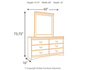 Huey Vineyard Queen Sleigh Bed with Mirrored Dresser in Black - PKG002536