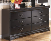 Huey Vineyard Queen Sleigh Headboard Bed with Dresser in Black from Ashley - Luna Furniture