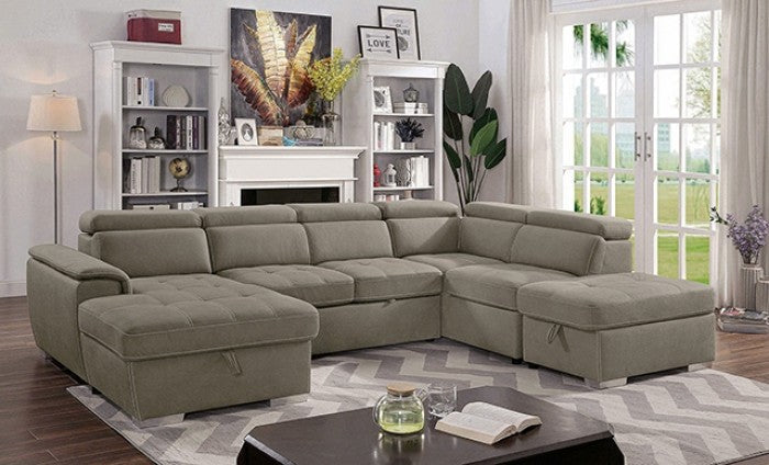Hugo Ash Brown Sectional - CM6963-SECT