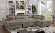 Hugo Ash Brown Sectional - CM6963-SECT