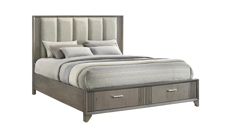 Hugo King Storage Bed Gray - Hugo King Storage Bed Gray