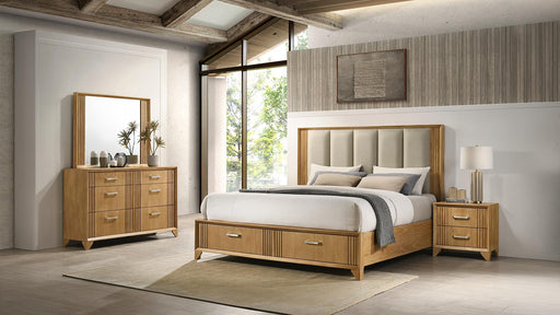 Hugo Queen 4 Pc Bedroom Set Natural - Hugo Queen 4 Pc Bedroom Set Natural