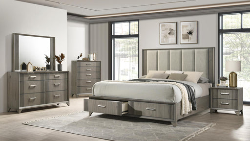 Hugo Queen 5 Pc Bedroom Set Gray - Hugo Queen 5 Pc Bedroom Set Gray