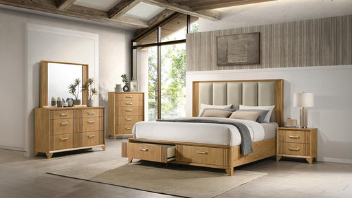 Hugo Queen 5 Pc Bedroom Set Natural - Hugo Queen 5 Pc Bedroom Set Natural