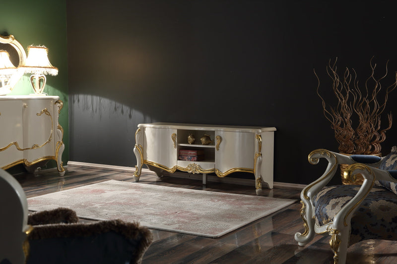 Hunkar Tv Stand Cream in Cream - 115-HUN-HM618-TV