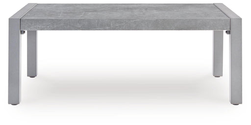 Hurley Park Gray Outdoor Sofa, 2 Lounge Chairs and Coffee Table - PCP695P2