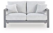 Hurley Park Outdoor Sofa and Loveseat in Gray - PKG021152