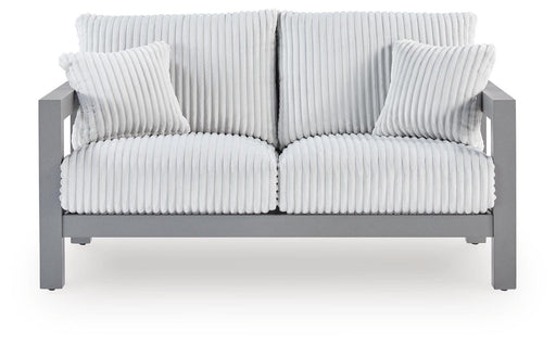 Hurley Park Outdoor Sofa and Loveseat in Gray - PKG021152