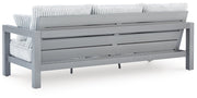 Hurley Park Outdoor Sofa and Loveseat in Gray - PKG021152