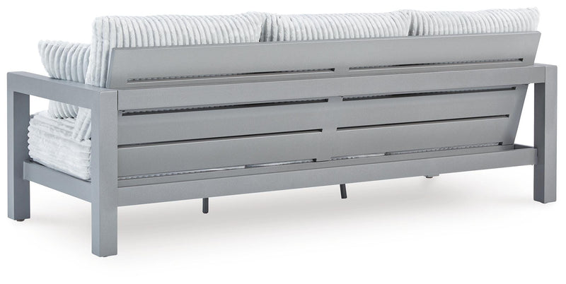 Hurley Park Outdoor Sofa and Loveseat in Gray - PKG021152