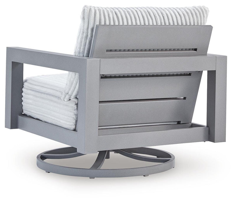 Hurley Park Outdoor Sofa with 2 Lounge Chairs in Gray - PKG021153