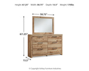 Hyanna Dresser, Mirror and 2 Nightstands - B1050B69