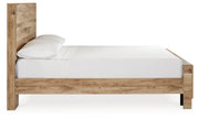 Hyanna Full Panel Bed with Mirrored Dresser in Tan Brown - PKG015349