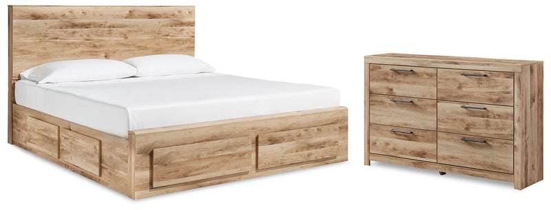 Hyanna King Panel Storage Bed and Dresser - B1050B67