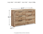 Hyanna King Panel Storage Bed and Dresser - B1050B67